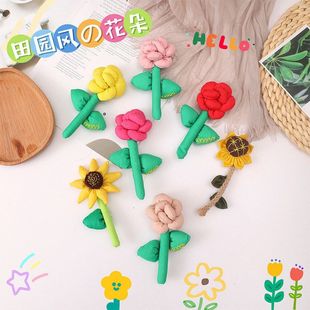 挂件可爱布艺胸针韩版diy手工秋冬包包新品挂件花朵发饰彩色