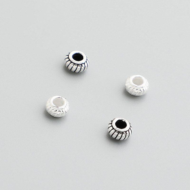 材料DIY灯笼散珠手链S925编绳纯银条纹配件隔珠串珠收尾手工珠,饰品/流行首饰/时尚饰品新,其他DIY饰品配件,淘宝优惠券,粉丝福利购,淘宝优惠卷