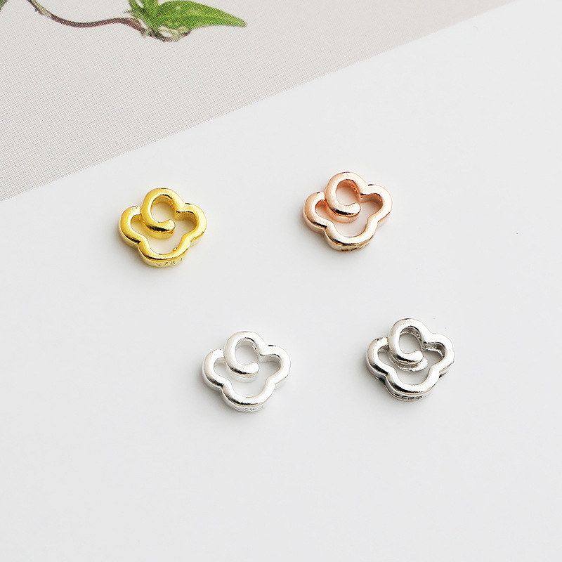 纯银项链串珠隔珠扣祥云配件S925扣子收尾编绳DIY连接水晶手链,饰品/流行首饰/时尚饰品新,其他DIY饰品配件,淘宝优惠券,粉丝福利购,淘宝优惠卷