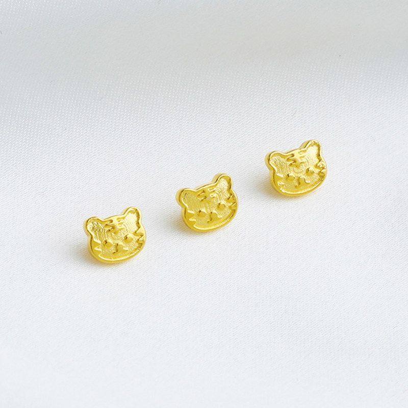 手链配件电镀老虎DIY材料纽扣金色纯银串珠饰品编绳生肖S925,饰品/流行首饰/时尚饰品新,其他DIY饰品配件,淘宝优惠券,粉丝福利购,淘宝优惠卷
