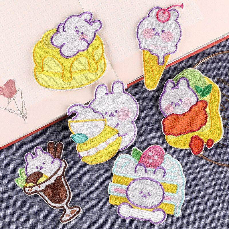 绣花徽章自卡通电脑衣帽补丁贴配件动物布贴标布标刺绣服装辅料粘