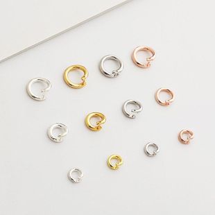 半合饰品环银圈圈DIY纯银饰品圈闭链接环开口配件925开口口圈银环