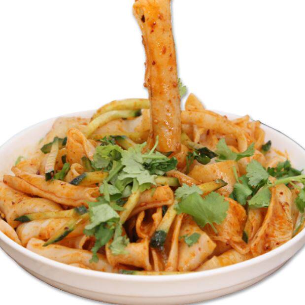 干面皮河南特产凉皮筋道好吃做法简单切片凉拌热炒碳水小麦淀粉