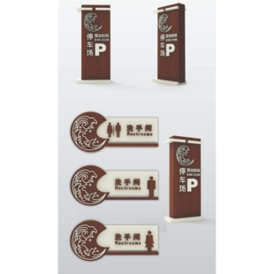 定制金属标牌不锈钢导视牌标识系统指示牌落地指示牌精神堡垒标志