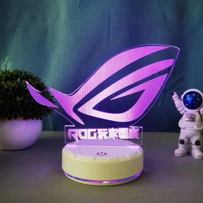 PS5图标电竞灯游戏手柄小夜灯电脑桌面机箱摆件ROG装饰氛围灯礼物