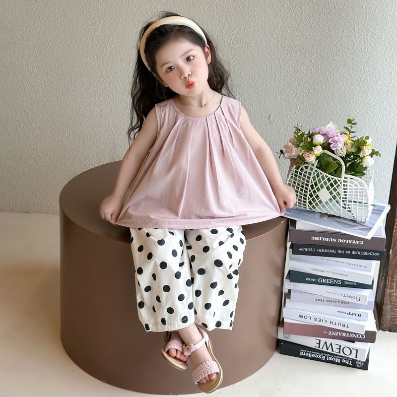 夏季套装女童新款百搭时髦运动服宝宝夏装洋气儿童休闲运动两件套