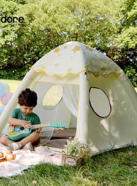 Jadore儿童充气小帐篷室内男女孩家用过家家玩具屋室外露营小房子