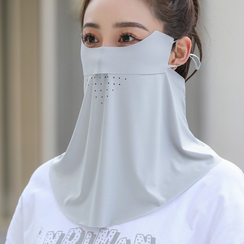 防晒口罩女夏长款护颈防紫外线