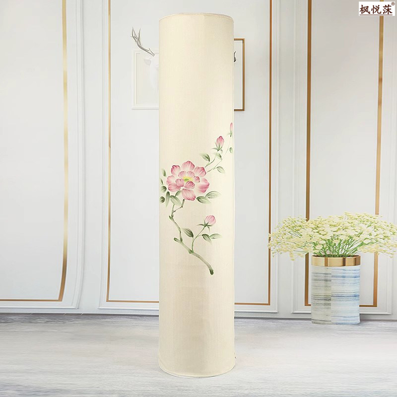 枫悦莯中式绘画的圆柱形空调防尘罩大3P格力圆形全包立式柜机空调