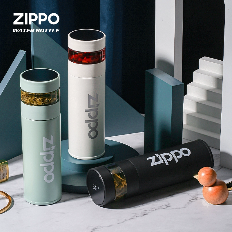 Zippo保温杯智能显温茶水分离杯子办公室喝水杯女士男款送礼使用感如何?