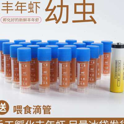 丰年虾卵幼虫免孵化卤幼冷冻冰冻丰年虾幼鱼开口粮热带鱼粮鱼饲料