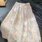 2026年春秋新款 甜美学院风温柔气质显瘦设计感小众高腰碎花半身裙