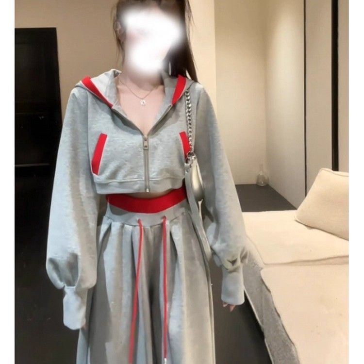秋季韩系ootd阔腿裤两件套装女
