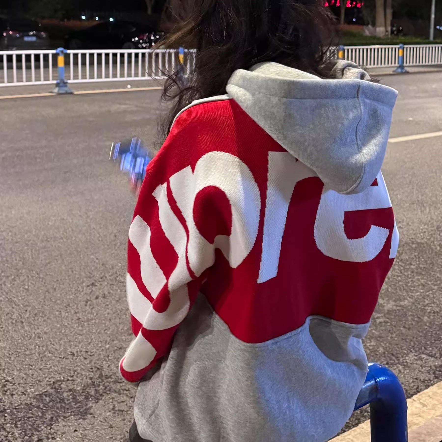 美式高街字母印花慵懒风加绒外套