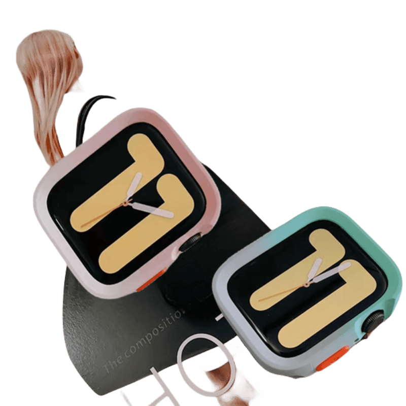 适用iwatchS11苹果S10硅胶保护壳watchS9/8/7/6/5/4se半包渐变色软壳42/46苹果手表防摔保护套个性创意男女潮