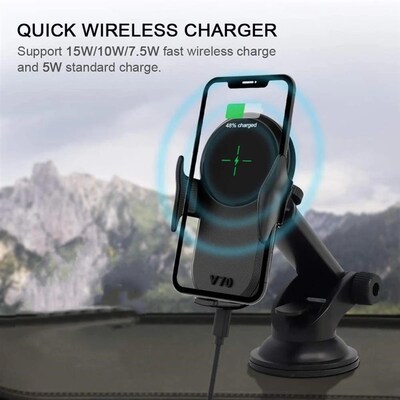 FDGAO Automatikc Clamping 15W Qi Wireless Car Charger for Sa