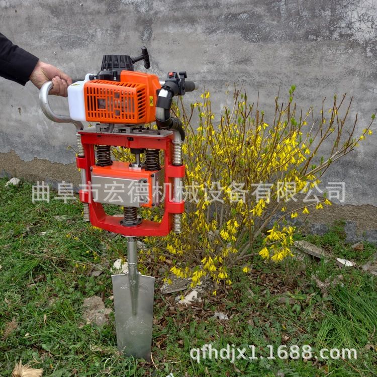园林树苗挖树机 手持式起树机 冲击铲式树苗移植机视频