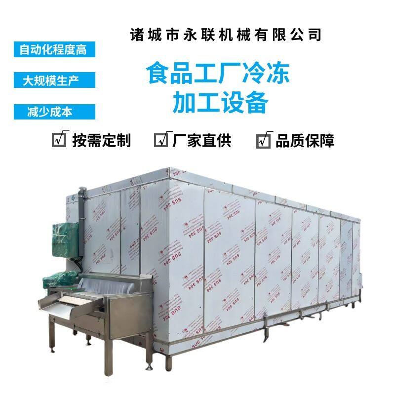 大型隧道速冻机 连续式豆荚冷冻线 毛豆冷冻设备厂家