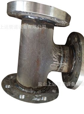 三盘三通 厂家直销DN350 PN1.6MPa 钢制热镀锌三盘法兰三通