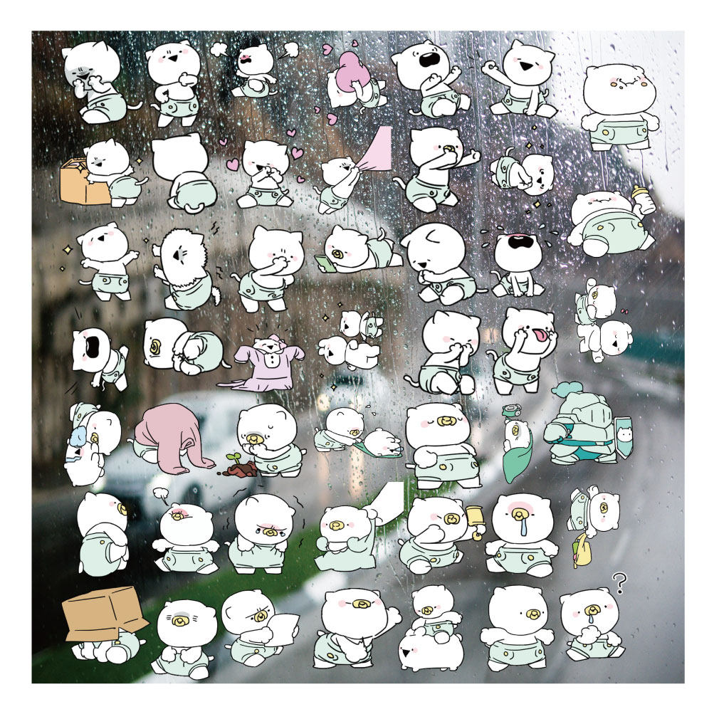 夸张兔夸张猫UV转印贴diy手账本手机壳电动牙刷防水晶标杯贴纸,文具电教/文化用品/商务用品,贴纸/立体贴纸,淘宝优惠券,粉丝福利购,淘宝优惠卷