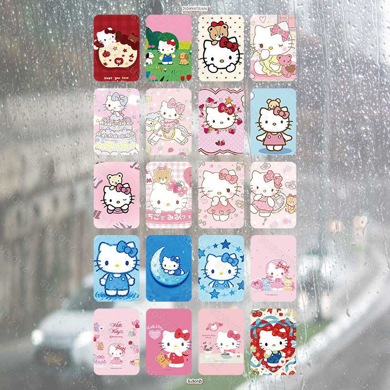 Kitty猫方形立体防水笔保温杯装饰贴纸UV转印贴纸水晶标定制