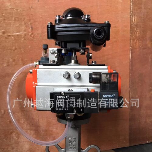 供应气动对夹式衬氟蝶阀 球墨铸铁QT450软密封气动蝶阀丹佛思