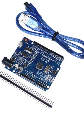 UNO R3 开发板 改进版 增强版 ATmega328P单片机 蓝色板