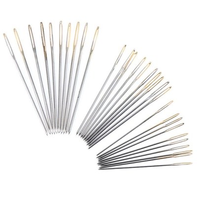 30Pcs/lot Golden Embroidery Fabric Cross Stitch Cloth Needle