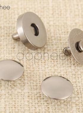dophee 10pcs 14/18mm Magnetic Snaps Double Rivet Clasps Butt