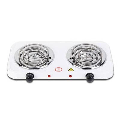 Portable Electric 2000W Mocha Pot Double Stove Hotplate Adj
