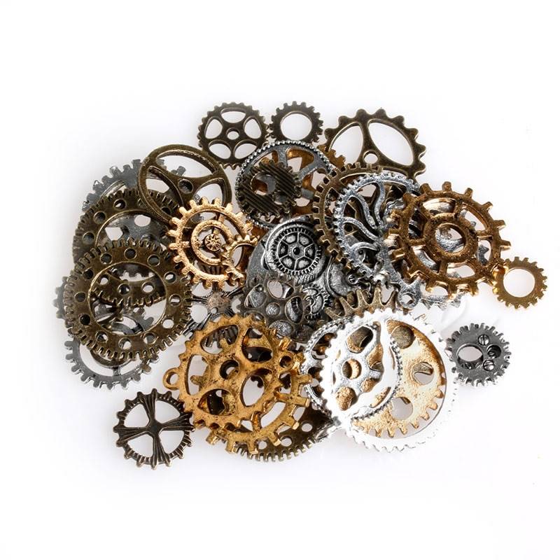 42Pcs/Pack Mix Alloy Mechanical Steampunk Cogs s DIY Pendan