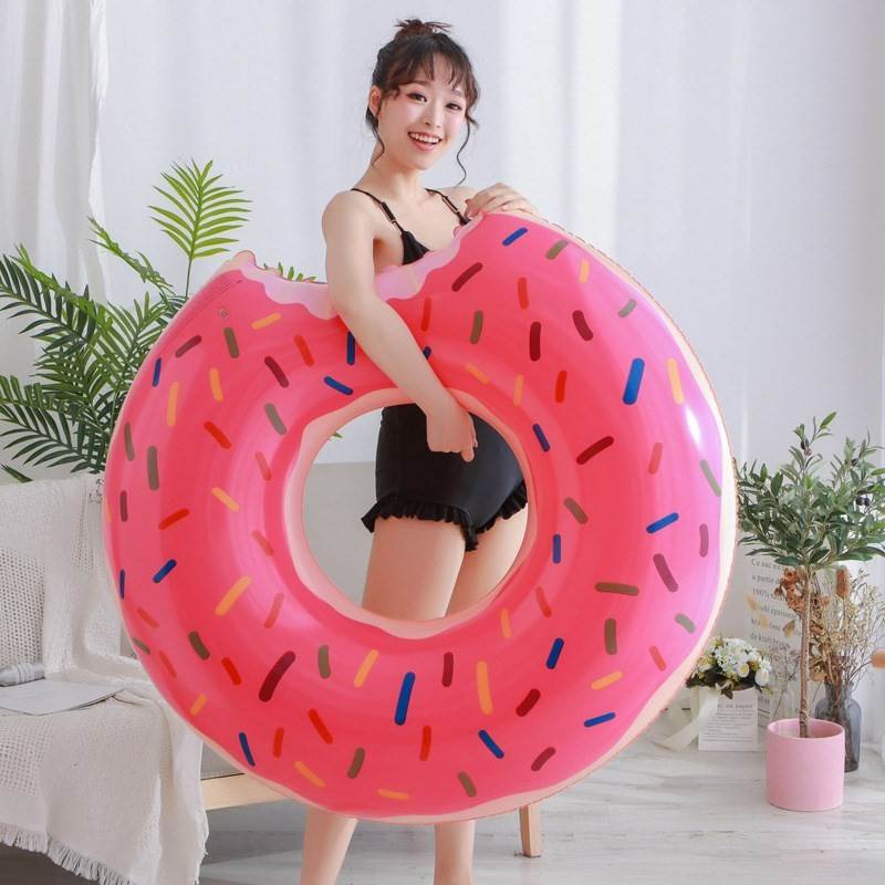 60CM Inflatable Donut Swimming Ring Giant Pool Float Toy Cir