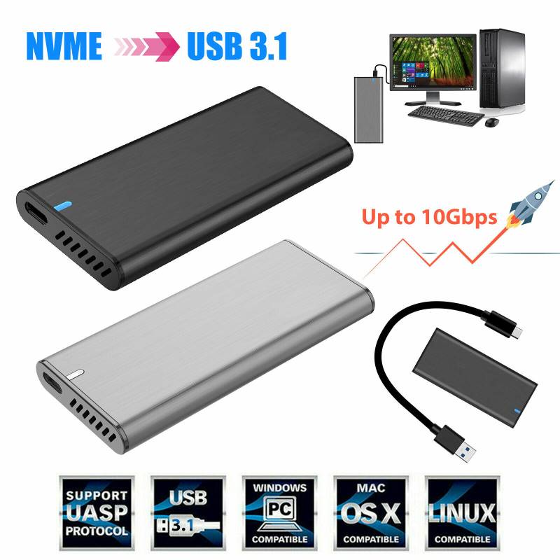 M2 NVMe SSD Case Enclosure M.2 PCI e SSD to Type C USB3.1 U 电子元器件市场 外设配件 原图主图