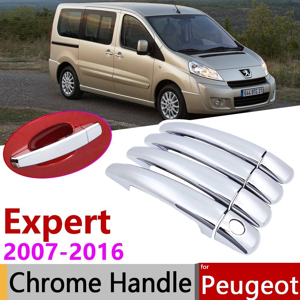 for Peugeot Expert Tepee 2007~2016 Chrome Door Handle Cover