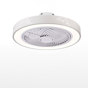 Modern Ceiling Fans with Lights White Painted Iron Acrylic L