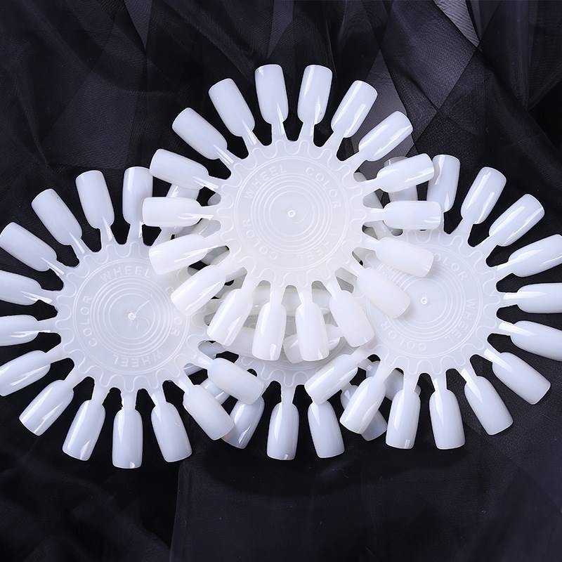 18 Wheel Nail Art Fake Nails Tips Gel Varnish Color Card Pra