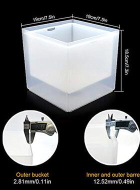 LED Ice Bucket 3.5L Colorful Changing LED Cooler Bucket Doub