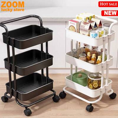 Kitchen trolley Bathroom shelf Storage rack iron shelves