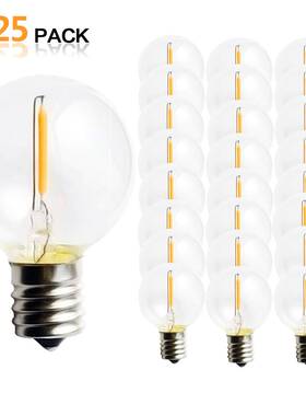 25PCS G40 1W LED String Lights Replacet Bulb E12 220V 110V W