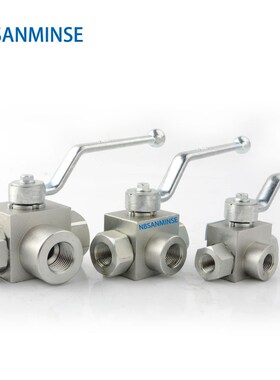 Hydraulic High Pressure Ball Valve KHB 3 Way Valve Male Thre
