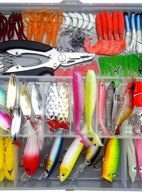 Fishing Lures Set Mixed Minnow Piler Spoon Hooks Fish Lure K