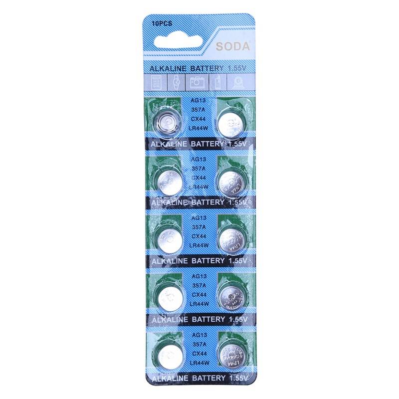 Set of 10 Batteries AG13 LR44 G13-A D303 L1154 L1154F