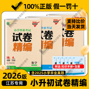 六年级练习册小升初专项训练真题模拟试卷资料总复习教辅书 2026小学毕业考试试题试卷精编分类精粹语文数学英语小学6 江苏专用