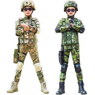 儿童高端迷彩套装夏令营长短袖幼儿中小学户外体能训练春夏款