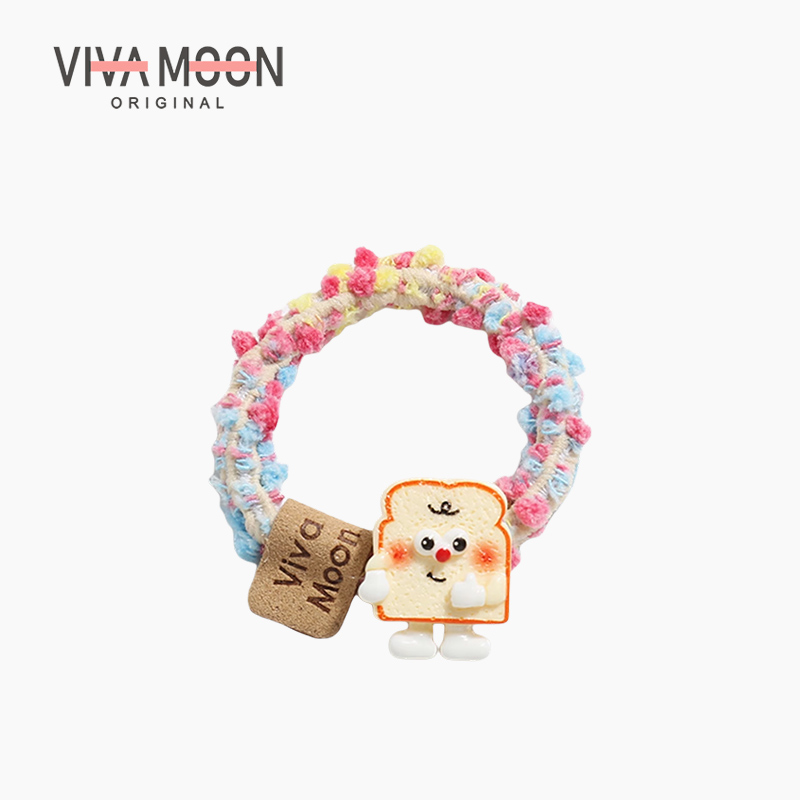 奶萌饼干系列发圈原创彩色发绳可爱少女头绳发饰高弹力扎发皮筋