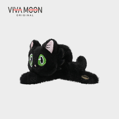 秋冬可爱立体猫咪毛绒抓夹女大臣大号后脑勺鲨鱼夹原创高级感发抓