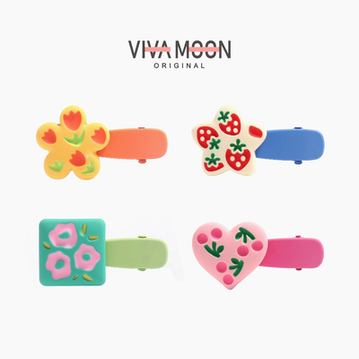 彩色几何发夹韩版新款一字夹前额碎发夹边夹刘海夹多巴胺头饰发饰