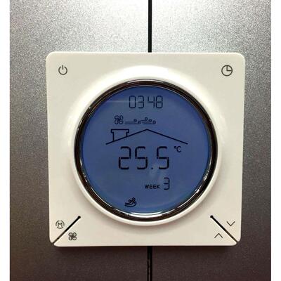 圆形中央空调温控器 WO2液晶显现温控器 大眼睛风机盘管温控器