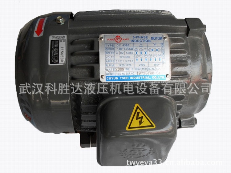 Chyun Tseh内轴电机C03-43BO群策3HP-4P电机2.25KW三相异步电动机