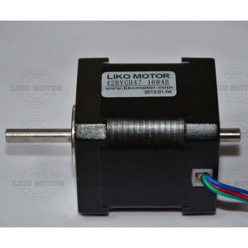 LIKO 42双轴两相步进电机 42BYGH47-1684B 可安装编码器 现货